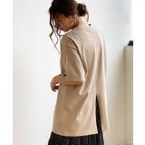 ベージュ | 【夏新作】 バックスリット Tシャツ | futier land