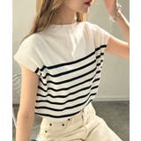 もっちり柔らかい。プチハイネックフレンチスリーブサマーニットトップス | futier land | 詳細画像36