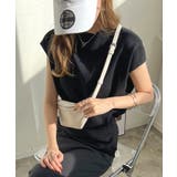 もっちり柔らかい。プチハイネックフレンチスリーブサマーニットトップス | futier land | 詳細画像17