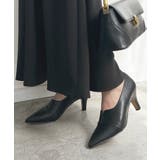 ブラック | 走れる！切り替えポインテッドトゥパンプス | futier land