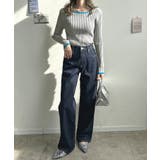 リブラインが華奢見え効果◎ パイピングリブニット | futier land | 詳細画像18 