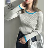 リブラインが華奢見え効果◎ パイピングリブニット | futier land | 詳細画像21 