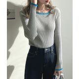 リブラインが華奢見え効果◎ パイピングリブニット | futier land | 詳細画像17 