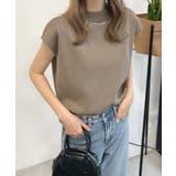 もっちり柔らかい。プチハイネックフレンチスリーブサマーニットトップス | futier land | 詳細画像22