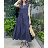 《夏は涼しくリネンで過ごす》リネンＶネックロングワンピース | futier land | 詳細画像25 