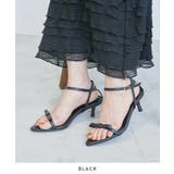 華奢な細リボンで旬のトレンド。細リボンストラップポインテッドトゥサンダル | futier land | 詳細画像5 