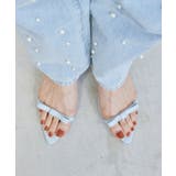 華奢な細リボンで旬のトレンド。細リボンストラップポインテッドトゥサンダル | futier land | 詳細画像19 