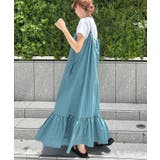 便利なポケット付きで調整可能!裾フレアギャザーキャミワンピース | futier land | 詳細画像10
