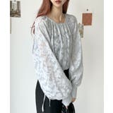 上品な透け感がオトナ可愛い。前後2Way花柄シフォンブラウス | futier land | 詳細画像21