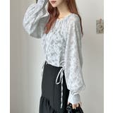 上品な透け感がオトナ可愛い。前後2Way花柄シフォンブラウス | futier land | 詳細画像23