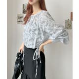 上品な透け感がオトナ可愛い。前後2Way花柄シフォンブラウス | futier land | 詳細画像22