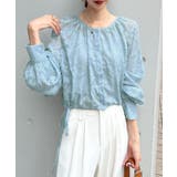 上品な透け感がオトナ可愛い。前後2Way花柄シフォンブラウス | futier land | 詳細画像16