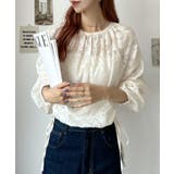 上品な透け感がオトナ可愛い。前後2Way花柄シフォンブラウス | futier land | 詳細画像24