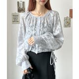 上品な透け感がオトナ可愛い。前後2Way花柄シフォンブラウス | futier land | 詳細画像20