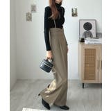 スタイルアップ効果で美脚を叶える。ハイウエストキャミサロペットスラックス | futier land | 詳細画像13 