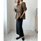 ポコポコ立体的なふんわりシルエット♪ ふくれジャガードペプラムブラウス | futier land | 詳細画像30 