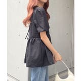 ポコポコ立体的なふんわりシルエット♪ ふくれジャガードペプラムブラウス | futier land | 詳細画像16 