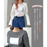 程良い厚みとゆとりあるサイズ感♪【綿100%】箔プリント長袖Tシャツ | futier land | 詳細画像3