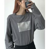 程良い厚みとゆとりあるサイズ感♪【綿100%】箔プリント長袖Tシャツ | futier land | 詳細画像1