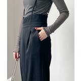 スタイルアップ効果で美脚を叶える。ハイウエストキャミサロペットスラックス | futier land | 詳細画像21 