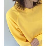 イエロー | 《ABYS》着回し力抜群。ロゴ刺繍裏起毛ショート丈トレーナー | futier land