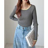 リブラインが華奢見え効果◎ パイピングリブニット | futier land | 詳細画像24 