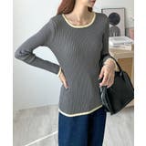 リブラインが華奢見え効果◎ パイピングリブニット | futier land | 詳細画像25 