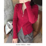 キレイめモードのムード。衿付きダブルジップリブトップス | futier land | 詳細画像3 