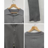 キレイめモードのムード。衿付きダブルジップリブトップス | futier land | 詳細画像5 