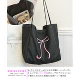 すっぽり入る!大容量リボン刺繍キャンバストートバッグ | futier land | 詳細画像3