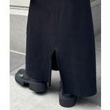 便利なポケット付き！リブロングタイトスカート | futier land | 詳細画像16 