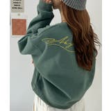 期間限定価格!ムード漂う。バック刺繡ショート丈裏起毛スウエットプルオーバー | futier land | 詳細画像1