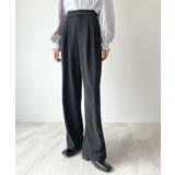 綺麗ライン大人しなやかの落ち感。ハイウエストツータックスラックス | futier land | 詳細画像29
