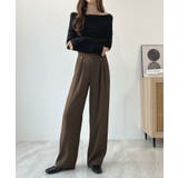 綺麗ライン大人しなやかの落ち感。ハイウエストツータックスラックス | futier land | 詳細画像21