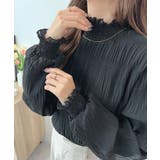 ブラック | 着る毛布の暖かさ。裏起毛ギャザートップス | futier land