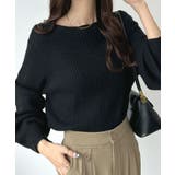 1枚主役モテかわ映え。ボートネックバルーン袖ニットプルオーバー | futier land | 詳細画像22 