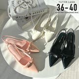 華奢リボンがアクセント。リボンディティールポインテッドミュールパンプス | futier land | 詳細画像1