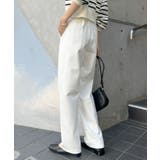 ほんのりカーブシルエットでラクしゃれ!ポンチピンタックストレートパンツ | futier land | 詳細画像14