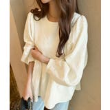 たっぷりのギャザーとボリューム袖が映える。バルーンスリーブチュニックブラウス | futier land | 詳細画像9