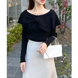 ねじったデザインが愛らしい。フロントリボンオフショルダートップス | futier land | 詳細画像10