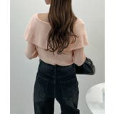 ねじったデザインが愛らしい。フロントリボンオフショルダートップス | futier land | 詳細画像15