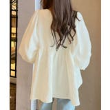 たっぷりのギャザーとボリューム袖が映える。バルーンスリーブチュニックブラウス | futier land | 詳細画像10