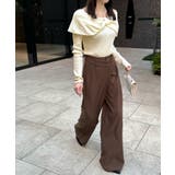 ねじったデザインが愛らしい。フロントリボンオフショルダートップス | futier land | 詳細画像14