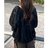 上品な透け感がオトナ可愛い。前後2Way花柄シフォンブラウス | futier land | 詳細画像15