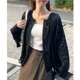 上品な透け感がオトナ可愛い。前後2Way花柄シフォンブラウス | futier land | 詳細画像14