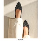 華やかに輝くあなたへ。スパンコールポインテッドやわらかフラットパンプス | futier land | 詳細画像4