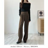 綺麗ライン大人しなやかの落ち感。ハイウエストツータックスラックス | futier land | 詳細画像14