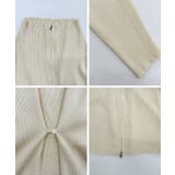 華奢見え効果の大人サマートップス。オフショルジップニットカーディガン | futier land | 詳細画像5 