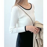 リブラインが華奢見え効果◎ パイピングリブニット | futier land | 詳細画像33 