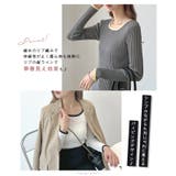 リブラインが華奢見え効果◎ パイピングリブニット | futier land | 詳細画像4 